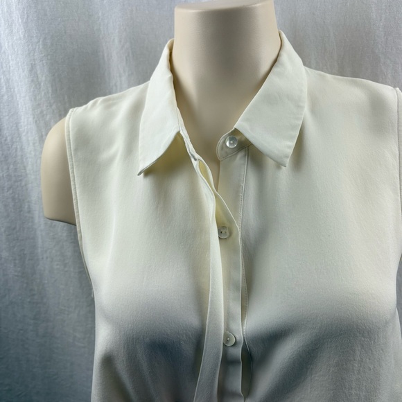 Theory Ivory Sleeveless Blouse - Picture 6 of 9